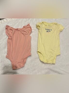Carter's Peach & Yellow Polka Dot Baby One-Piece Set